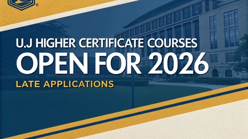 UJ Higher Certificate Courses Open for 2026 Late Applications