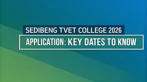Sedibeng TVET College 2026 Application: Key Dates to know 